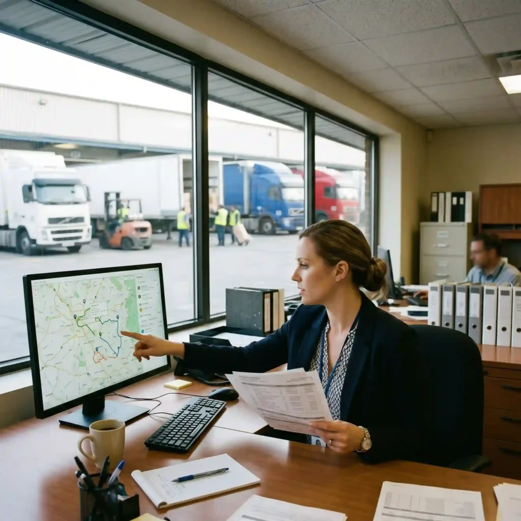 Freight forwarding coordination at a logistics facility serving Denver