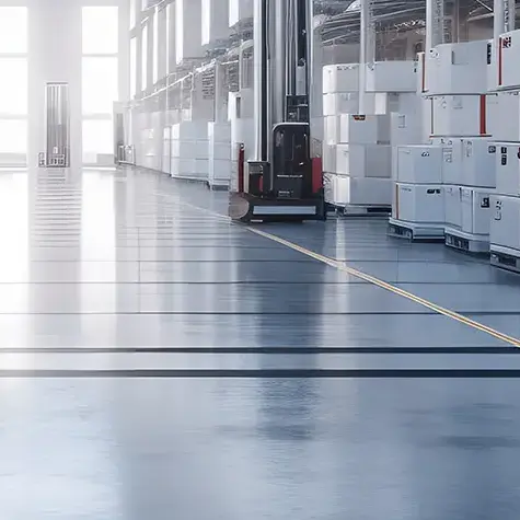 Warehouse image with boxes ready for cross dock