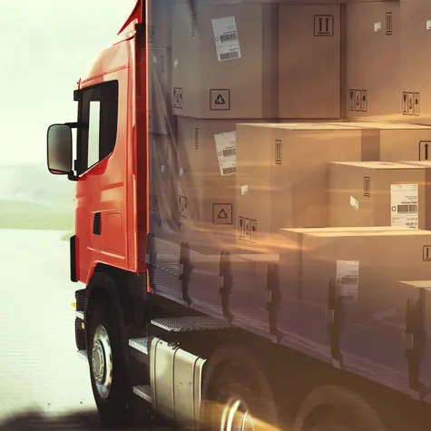 Full Truck Load or Less Than Truck Load - image of a truck carrying packages